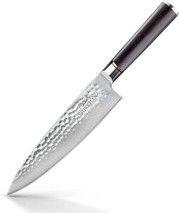 SHIRKHAN 8 Inch Japanese Damascus Gyuto Chef Knife