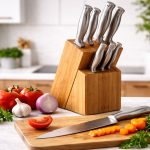 est knife set for beginners kitchen knives on cutting board